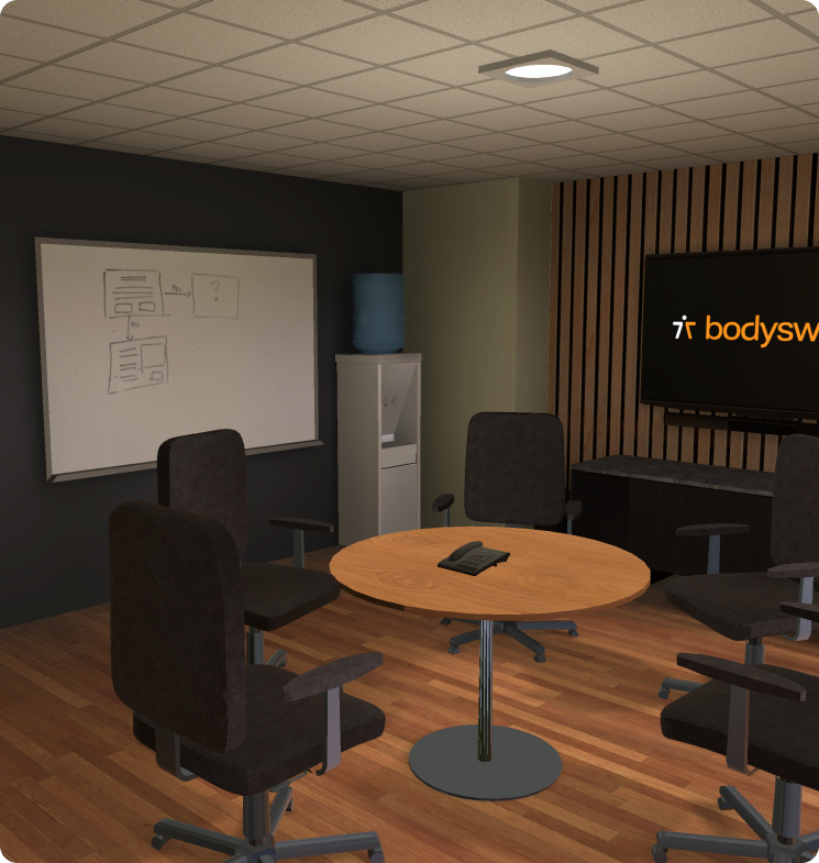 Faye avatar meeting room